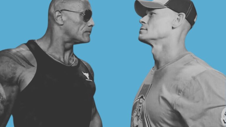 John Cena The Rock WWE SmackDown Backstage